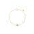 Blue CZ Bezel Hamsa Charm Bracelet Size 7"