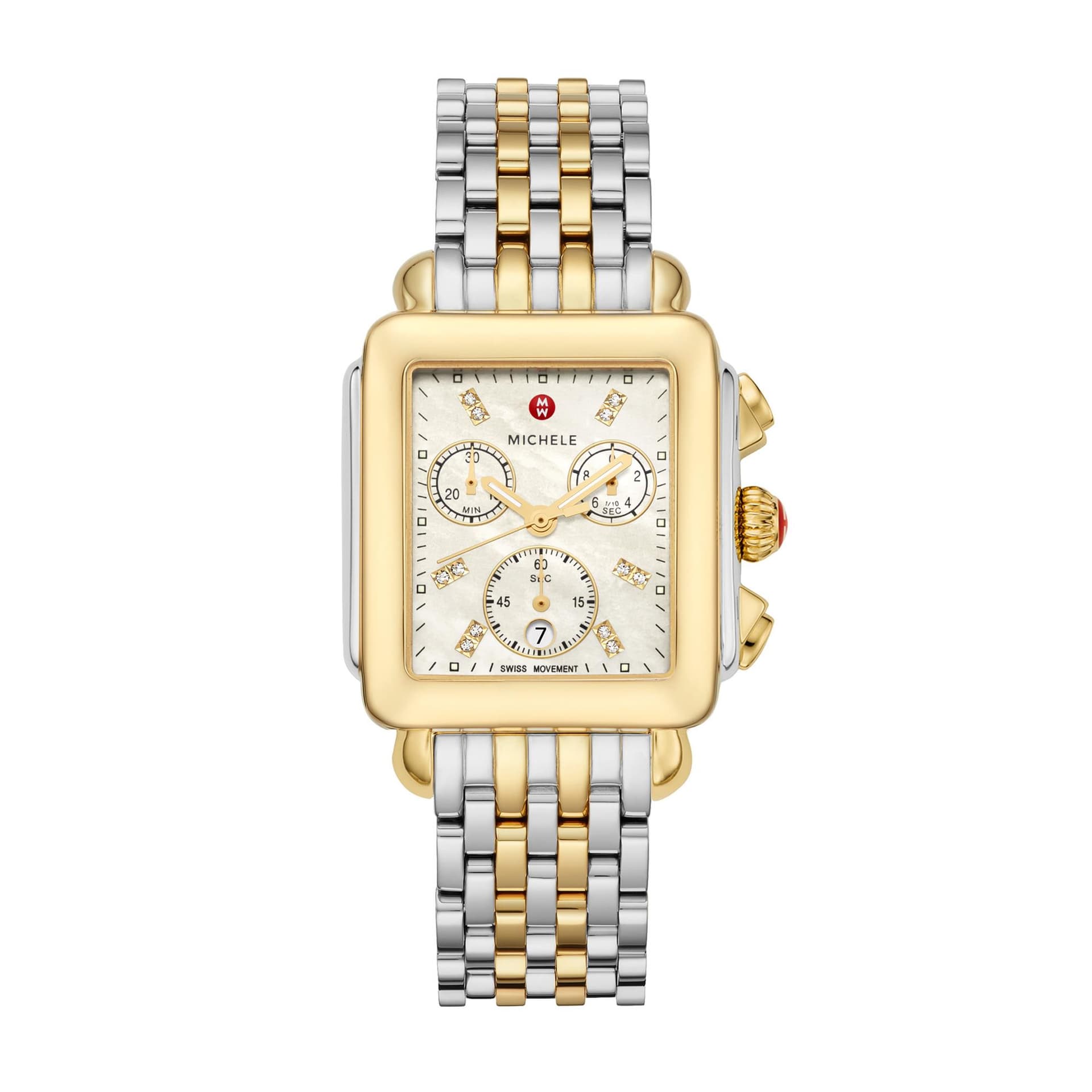 Deco Two-Tone 18K Gold Diamond Watch