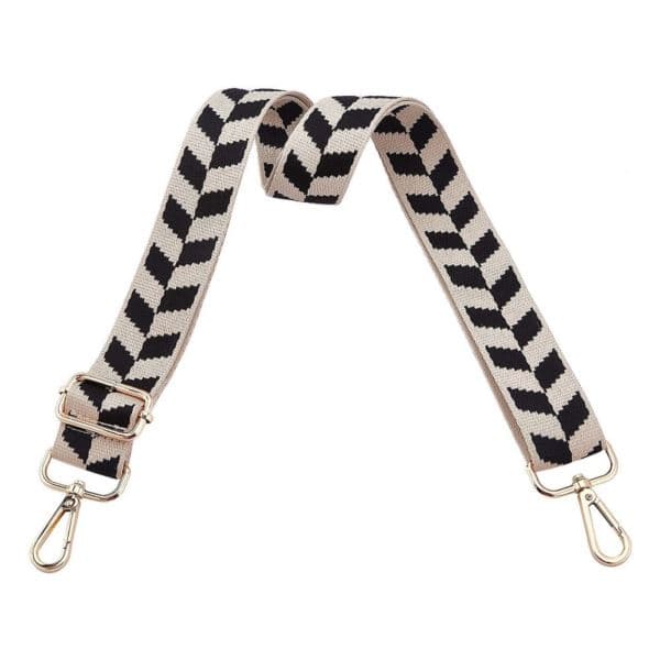 Black and White Bag Strap
