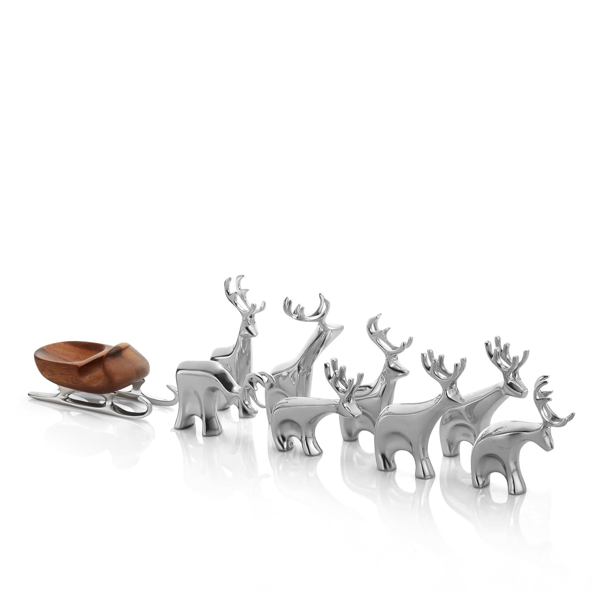 Mini Santa's Reindeer 9 Pc Set