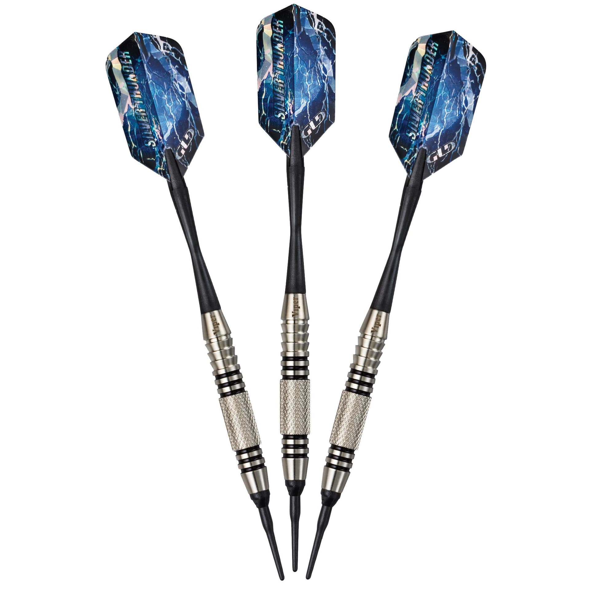 Viper Silver Thunder Soft Tip Darts 1 Knurled Ring 20 Grams
