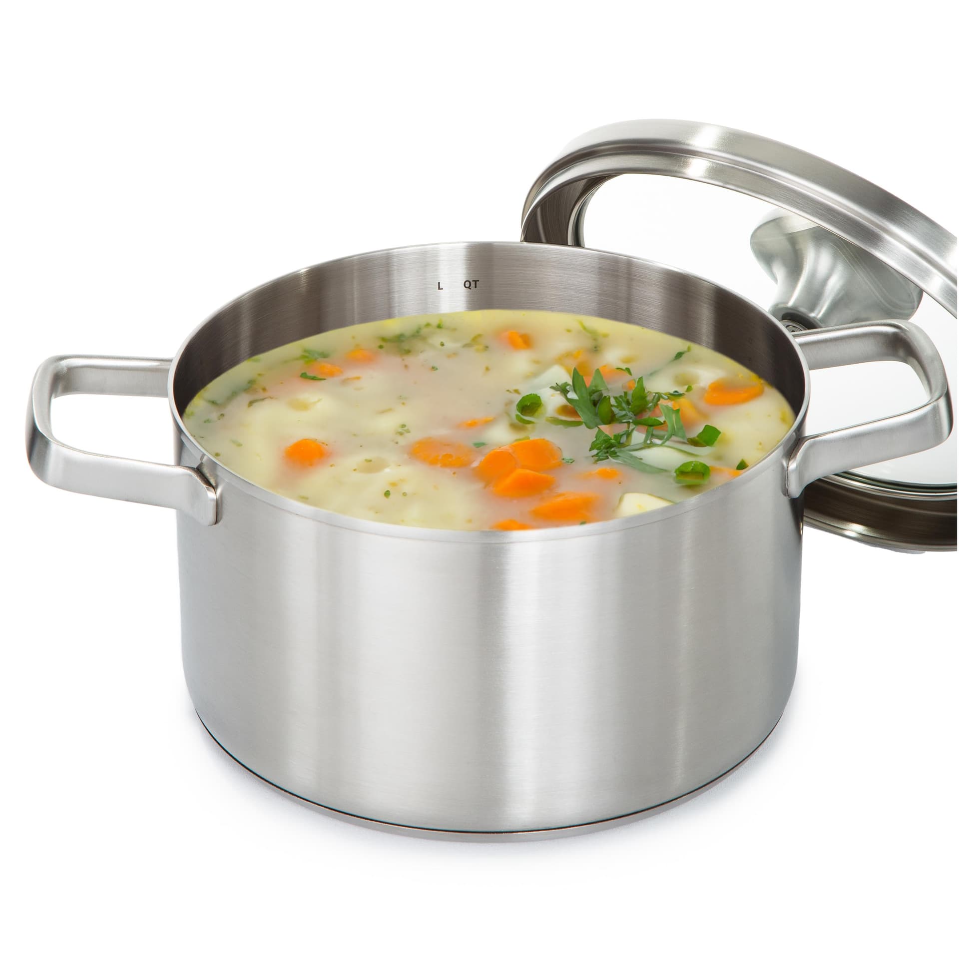 Leo Graphite 8" Recycled SS Cov Saucepan, 3.6Qt
