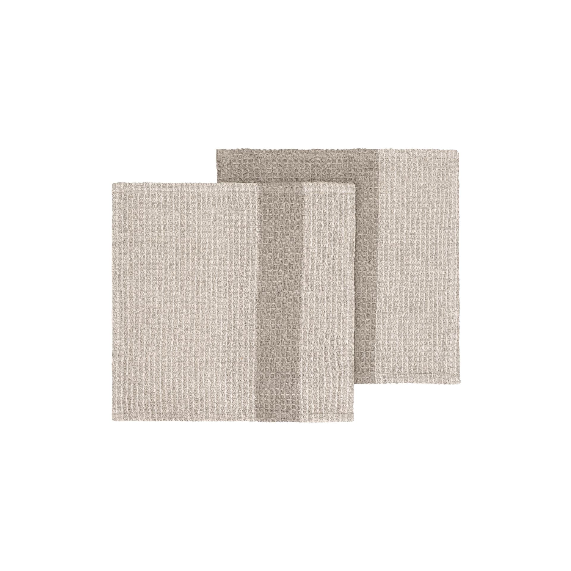 GANO Organic Cotton Waffle Dish Cloth Set of 2