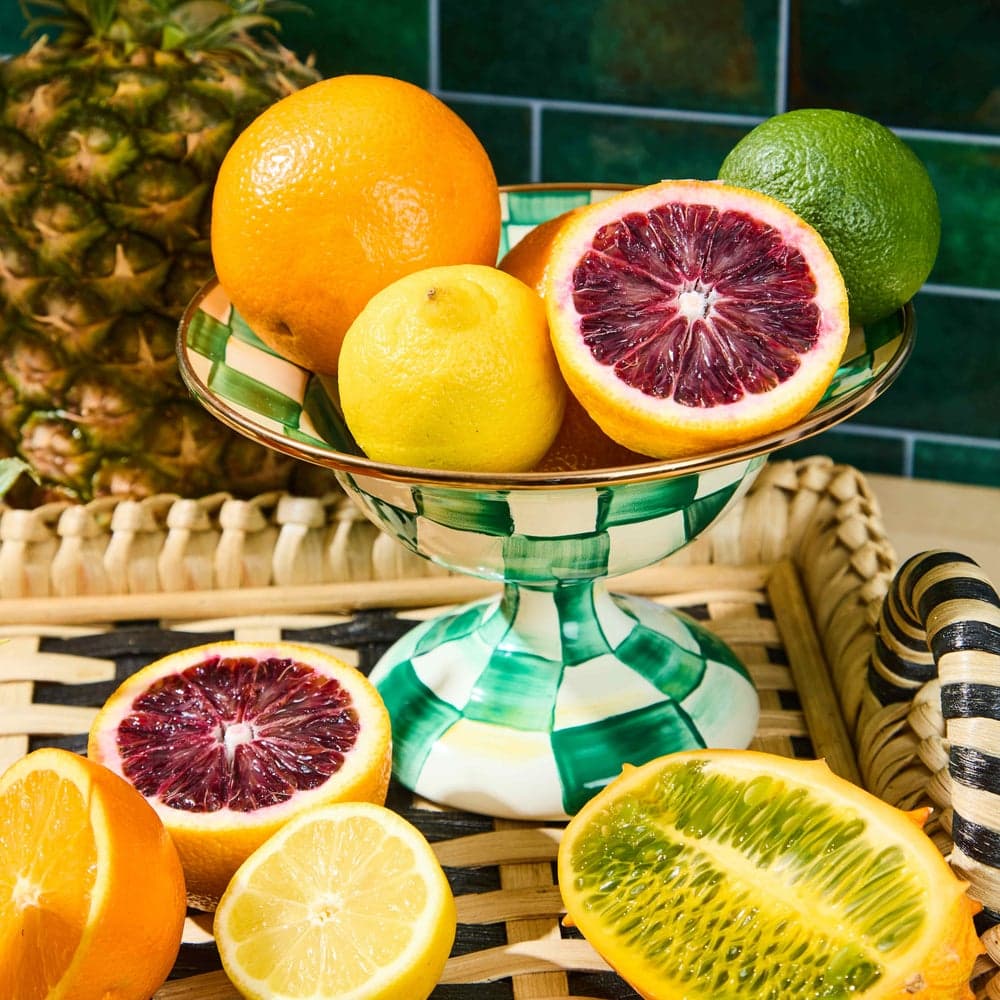 Check Enamel Compote