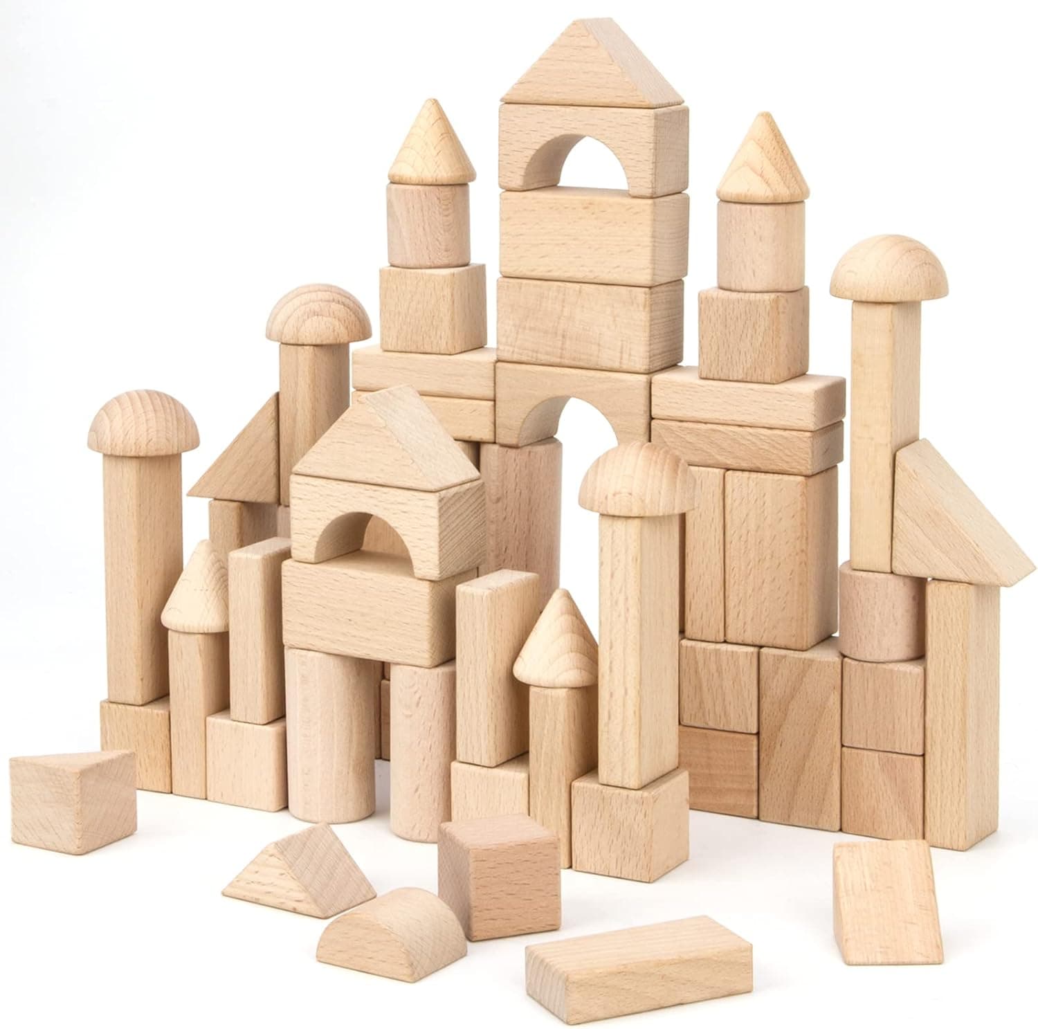 Natural Wooden Blocks 80 PCS