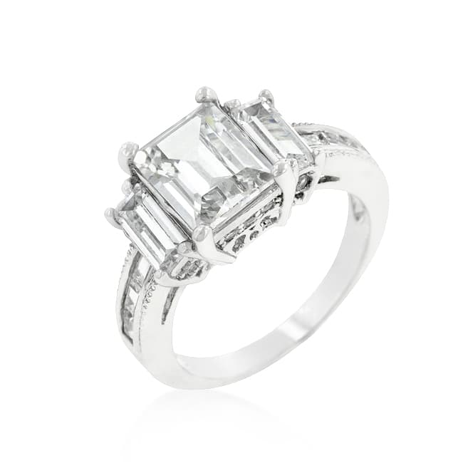Emerald Cut Three-Stone Engagement Ring(10)