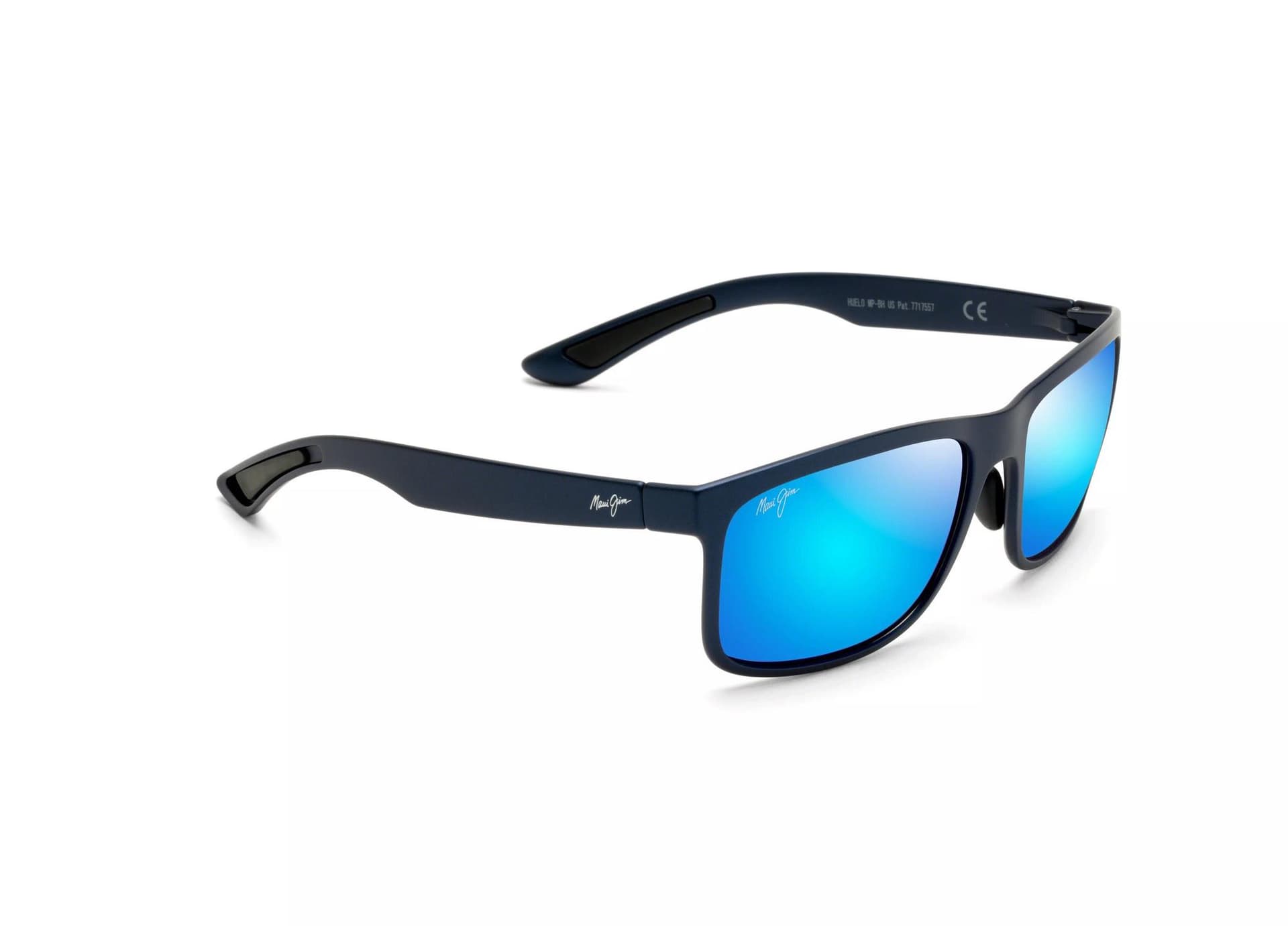 Huelo Polarized Sunglasses Matte Blue Frame Blue Hawaii Lens