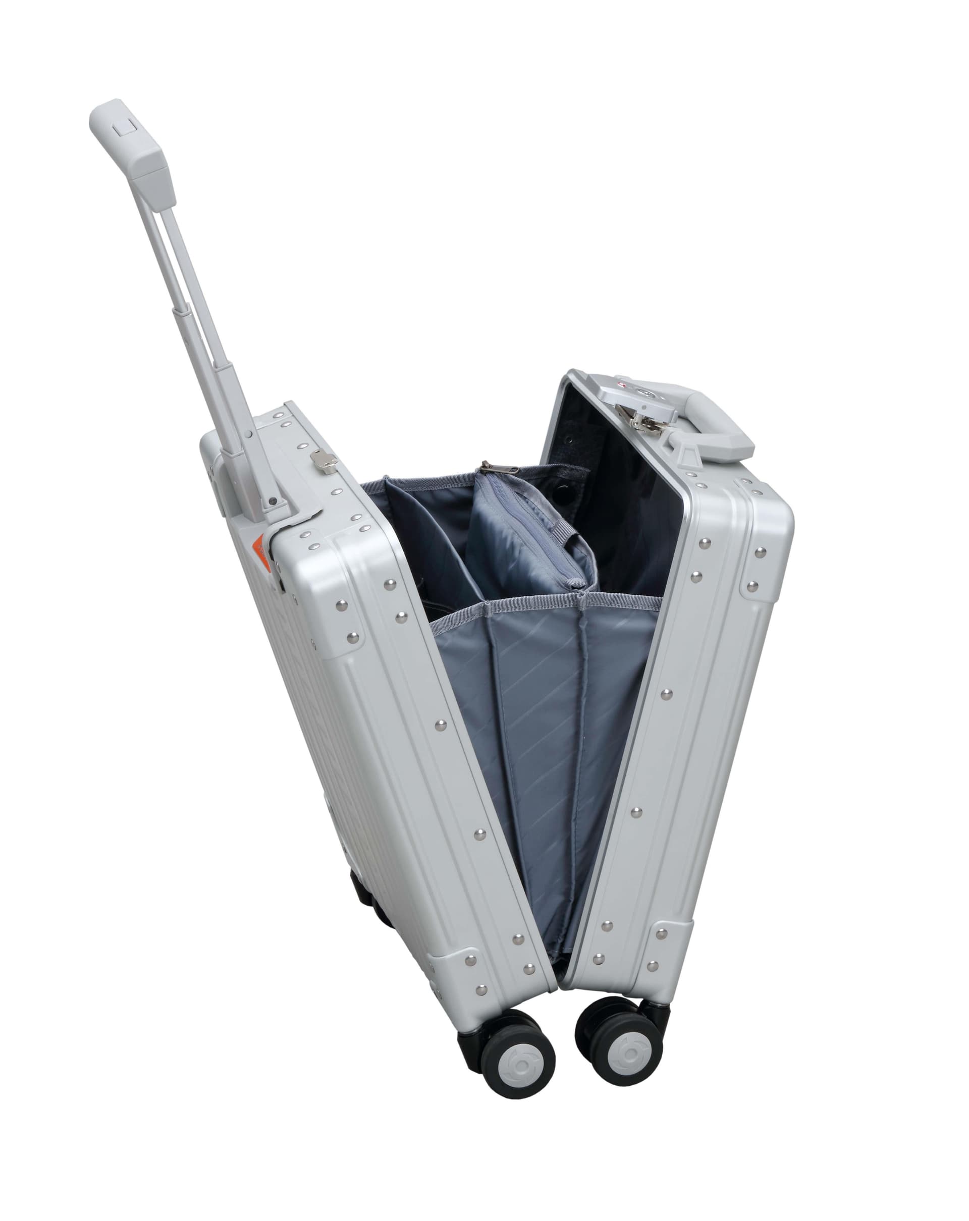 Aleon 16" Vertical Underseat Carry-On Luggage or Business Briefcase (Platinum) Sliver