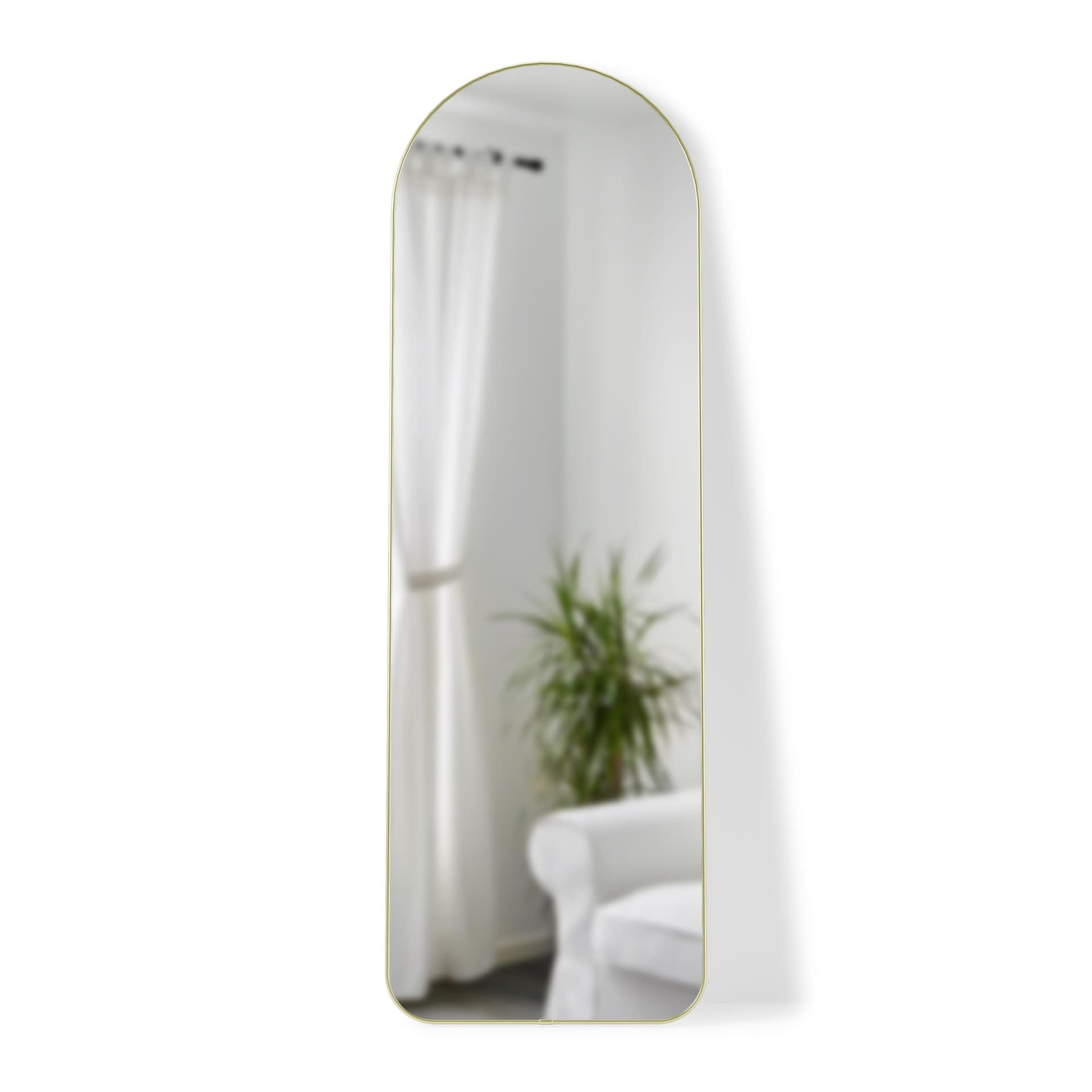 Hub Arched Leaning Mirror 20x62 Brass