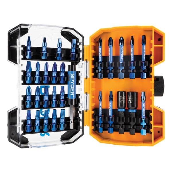 Spyder 30-Piece Mach Blue Impact Driver Bit Kit