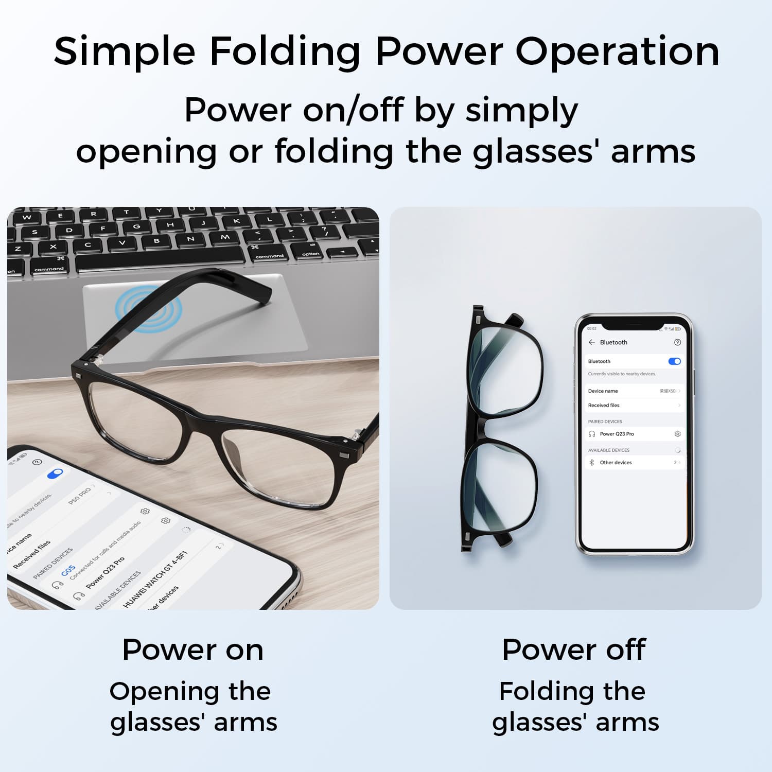 Polarized Bluetooth Smart Glasses w/ Microphone, Speakers, Blue Light Filter, Magnetic Lenses, 5hr Battery, Great for iPhone, Samsung, and Smart Phones