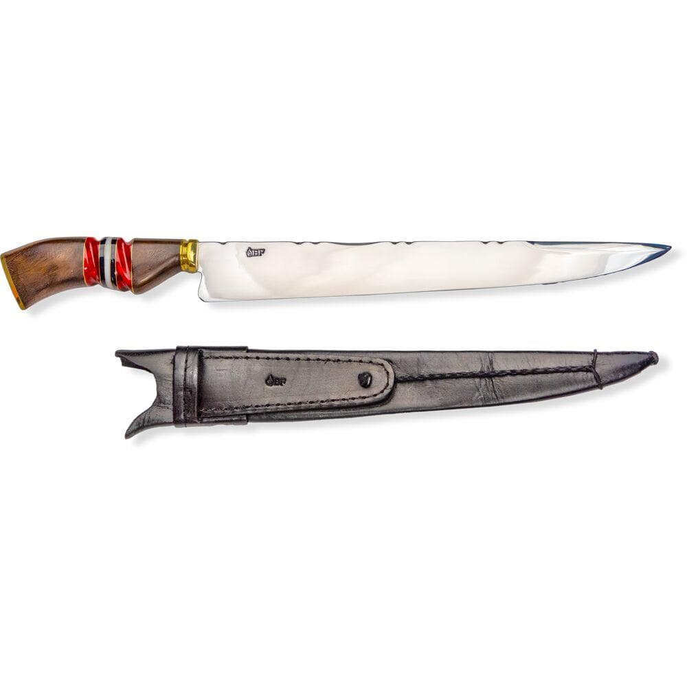 Chef Versatile 12-inch Traditional Stainless Steel Knife in Red