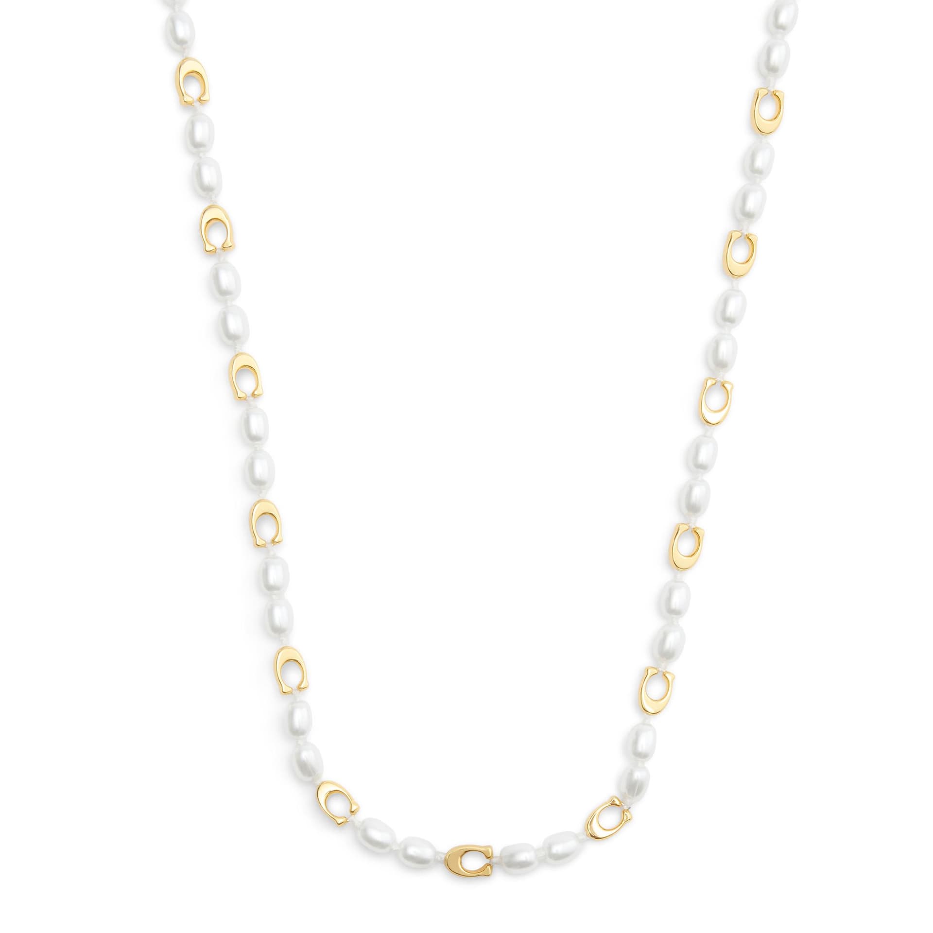 Heritage Charming Charms Pearl C Necklace - Gold