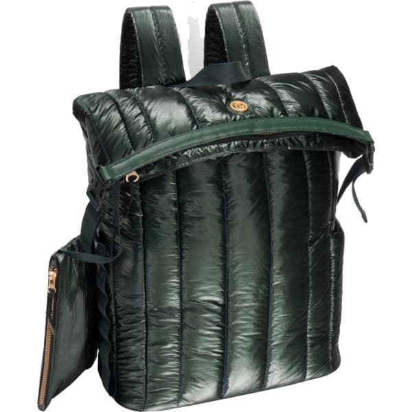 Metallic Quilted Backpack Size 18"