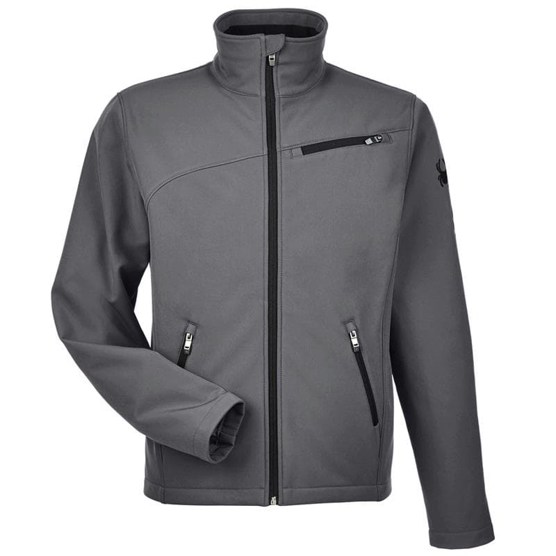 Mens Transport Soft Shell Jacket-Polar/Black-2X