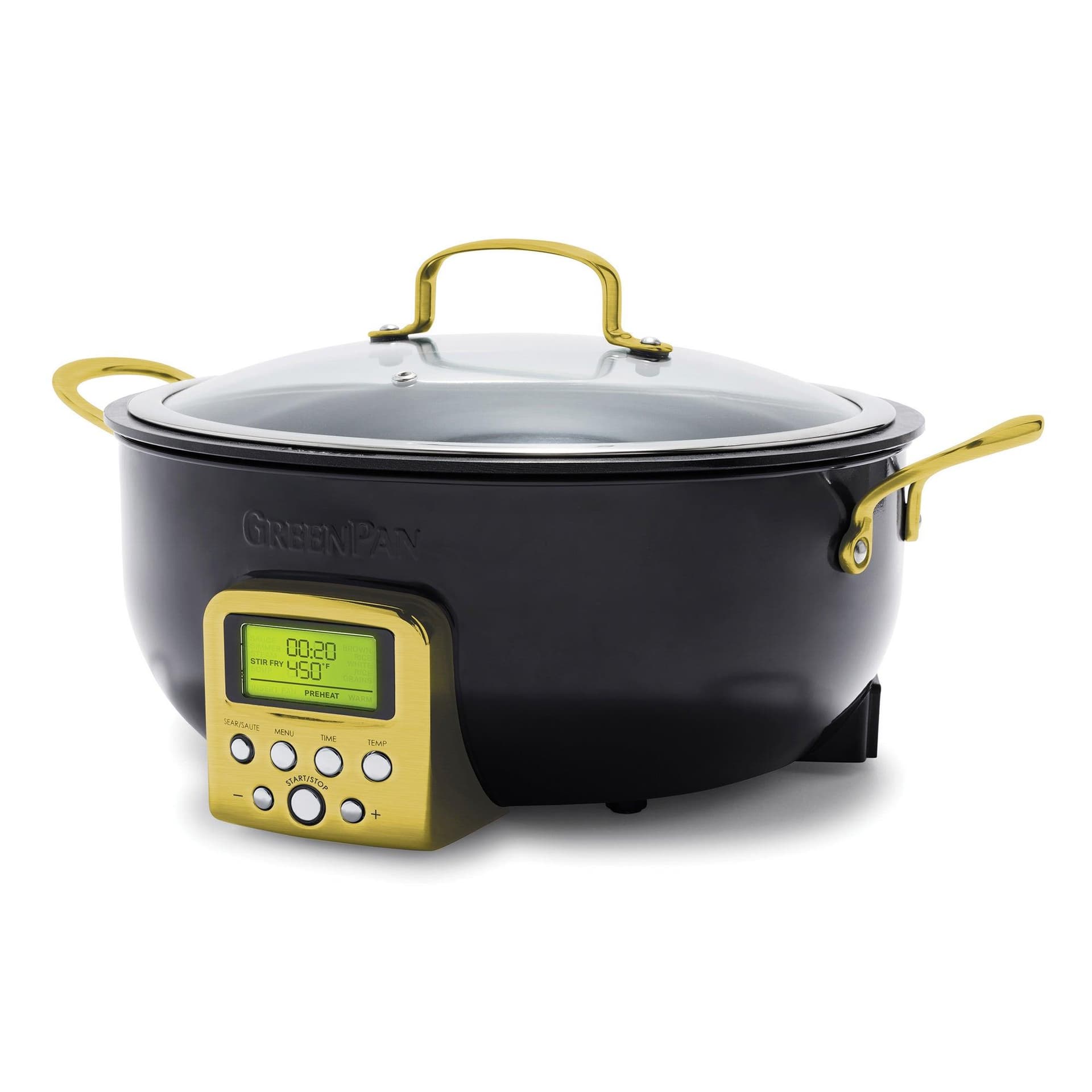 Elite Ceramic 6qt Smart Skillet Black