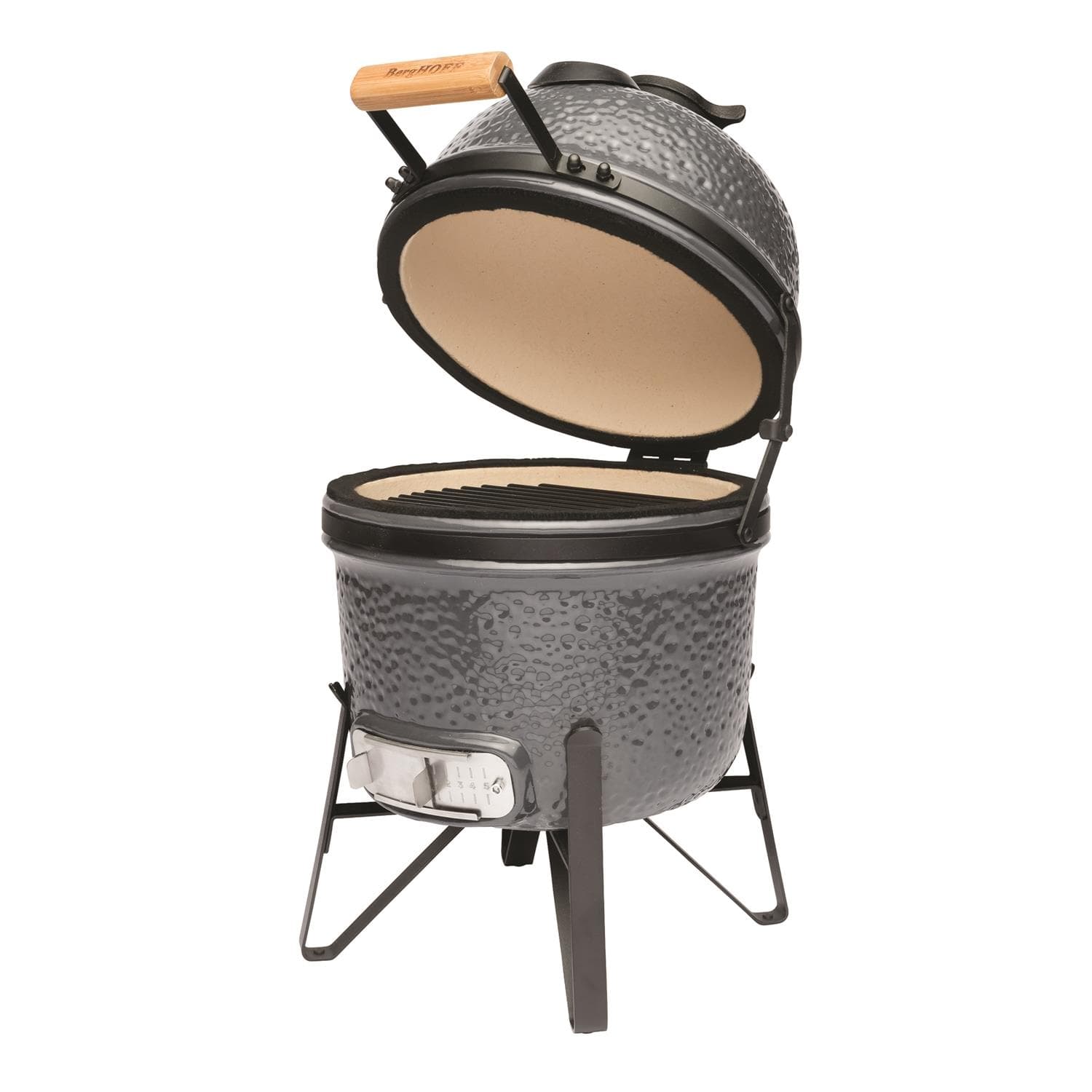 Ceramic 13" BBQ Bluestone Outdoor Grill, Grey