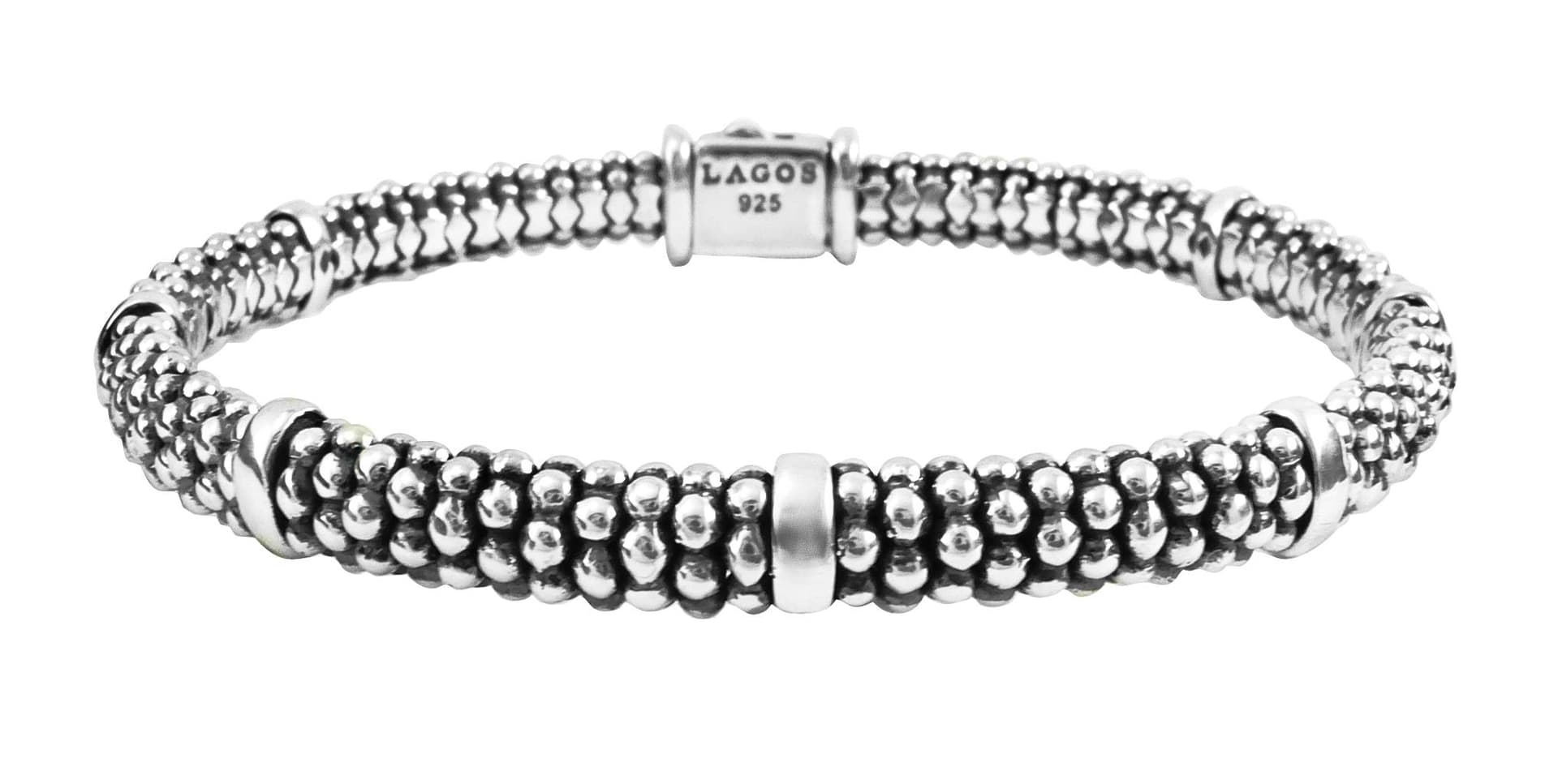 Sig. Caviar Petite Oval Rope Bracelet