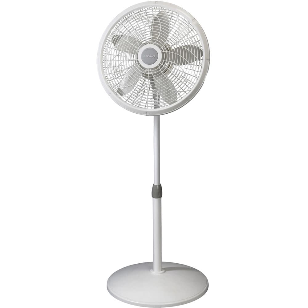 18 In. Adjustable Elegance and Performance Pedestal Fan, White