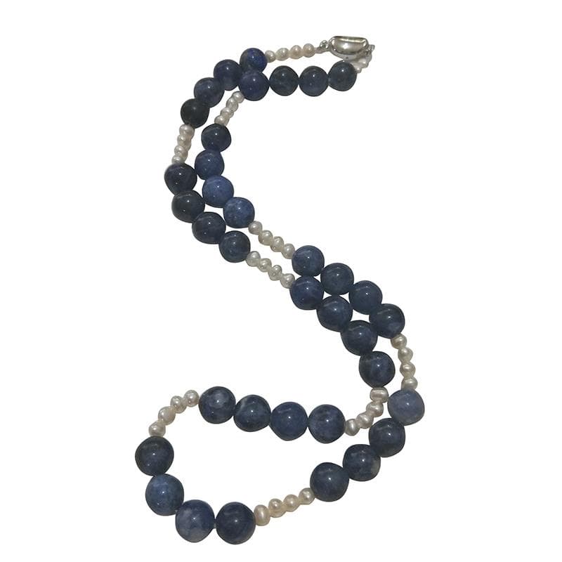Latonia Cabella created Pearl and Sodalite Necklace
