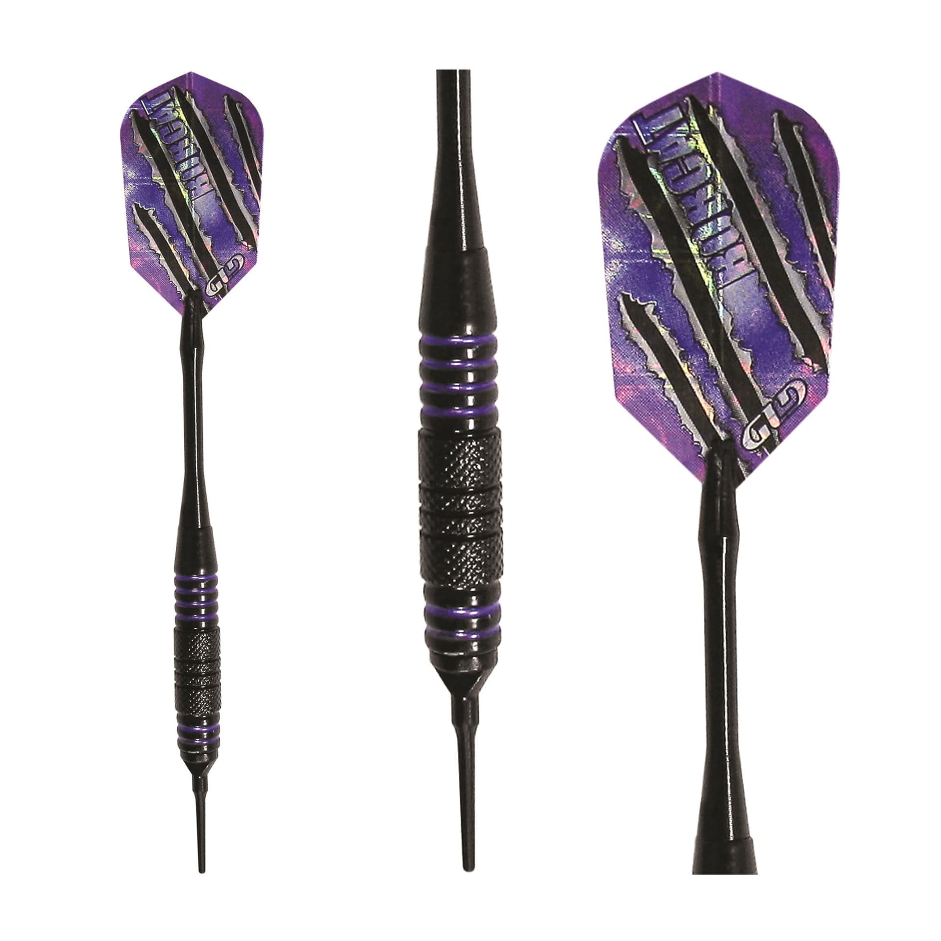 Viper Bobcat Adjustable Soft Tip Darts Purple Rings 16-19 Grams