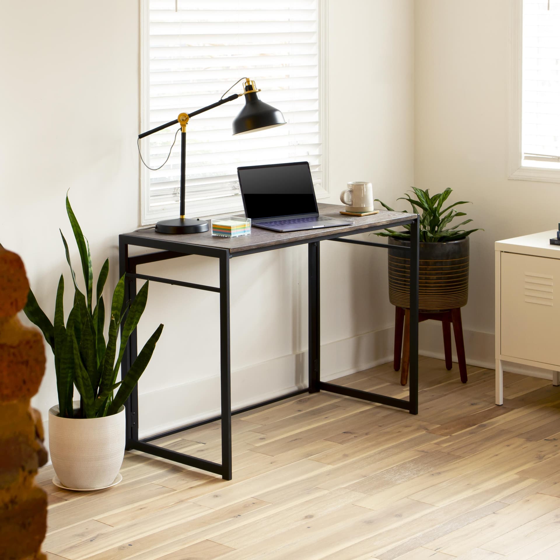 40" Rustic Home Office Folding Computer Desk