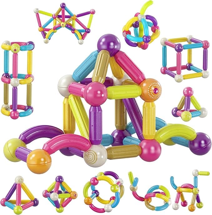 ST2 Kids Magnetic Stix Stick 68 PCs 3D Building Blocks