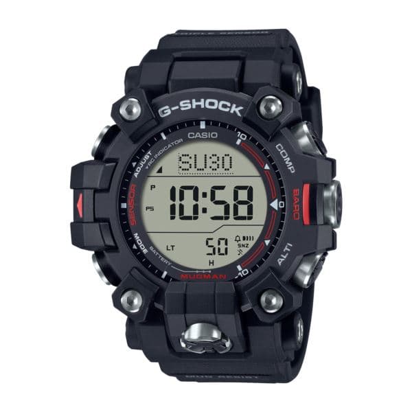 Men's Mudman Triple Sensor Black & Red Bio-Based Resin Watch