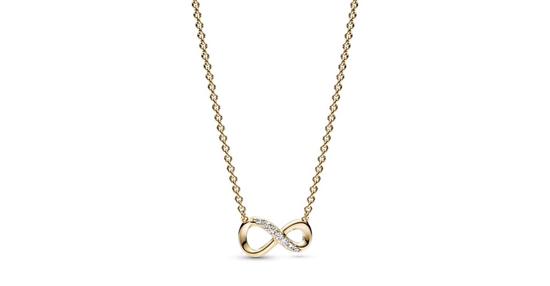 Sparkling Infinity Collier Necklace Size 19.7"