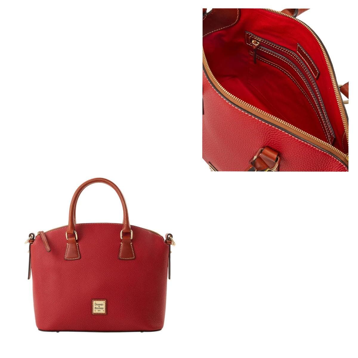 Pebble Grain Domed Satchel