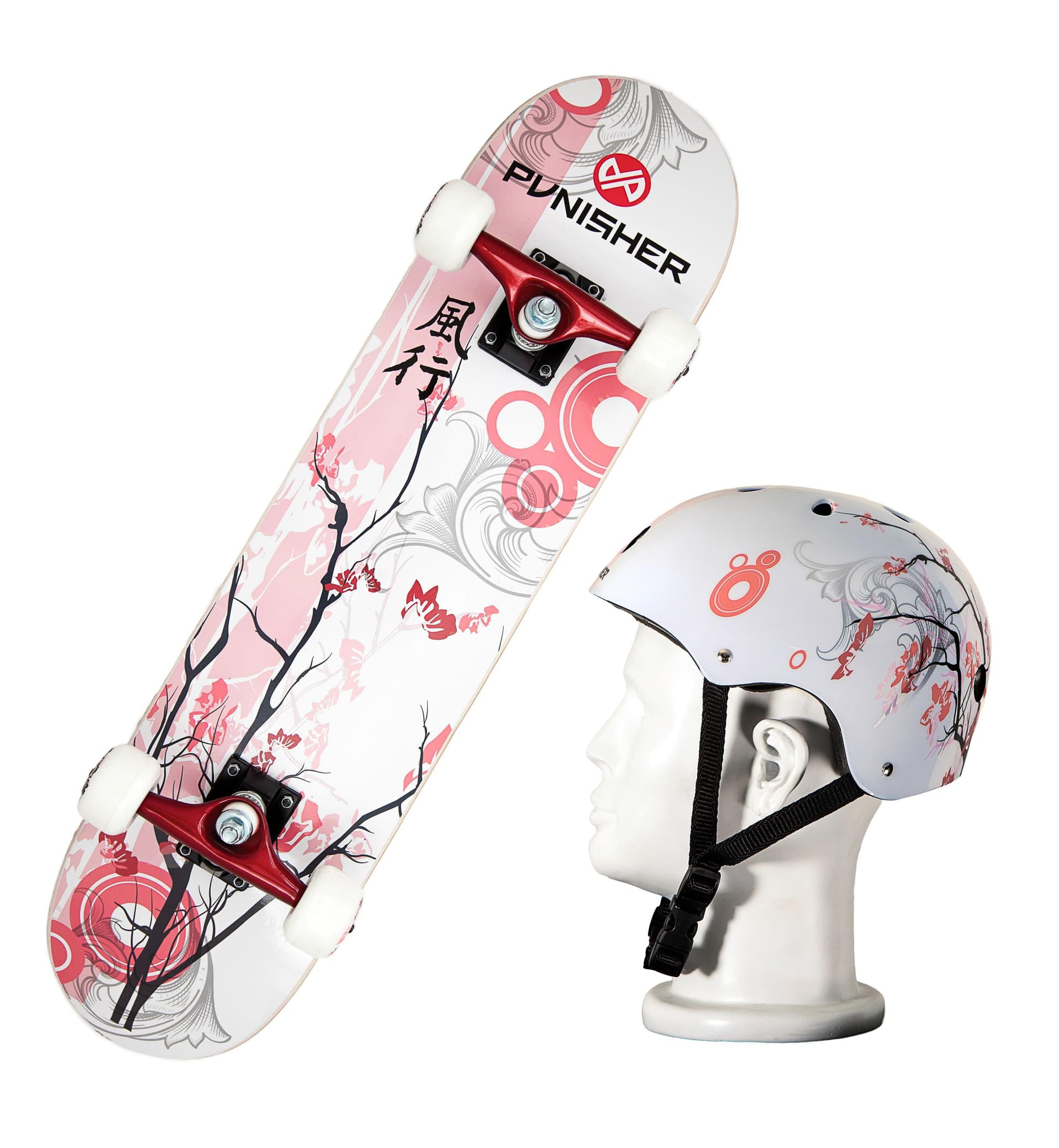 Cherry Blossom Skateboard/Helmet Combo Pack