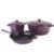 Neo 5pc Cast Iron Dutch Oven Set with 10" Fry Pan, 3qt. & 5qt., Purple