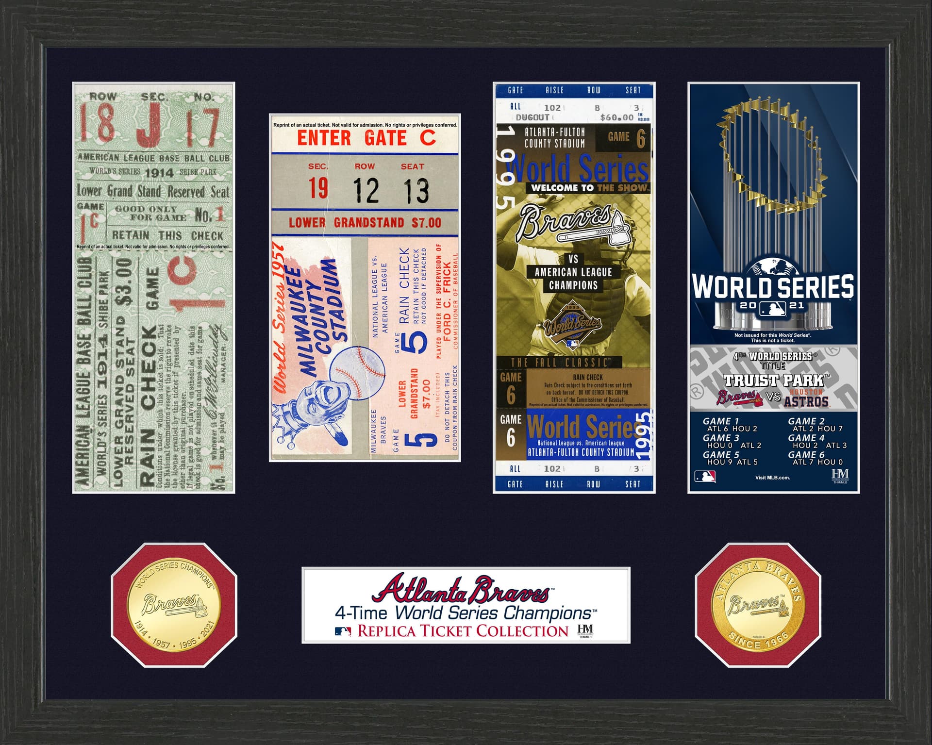 Atlanta Braves 4X Champions Ticket Collection