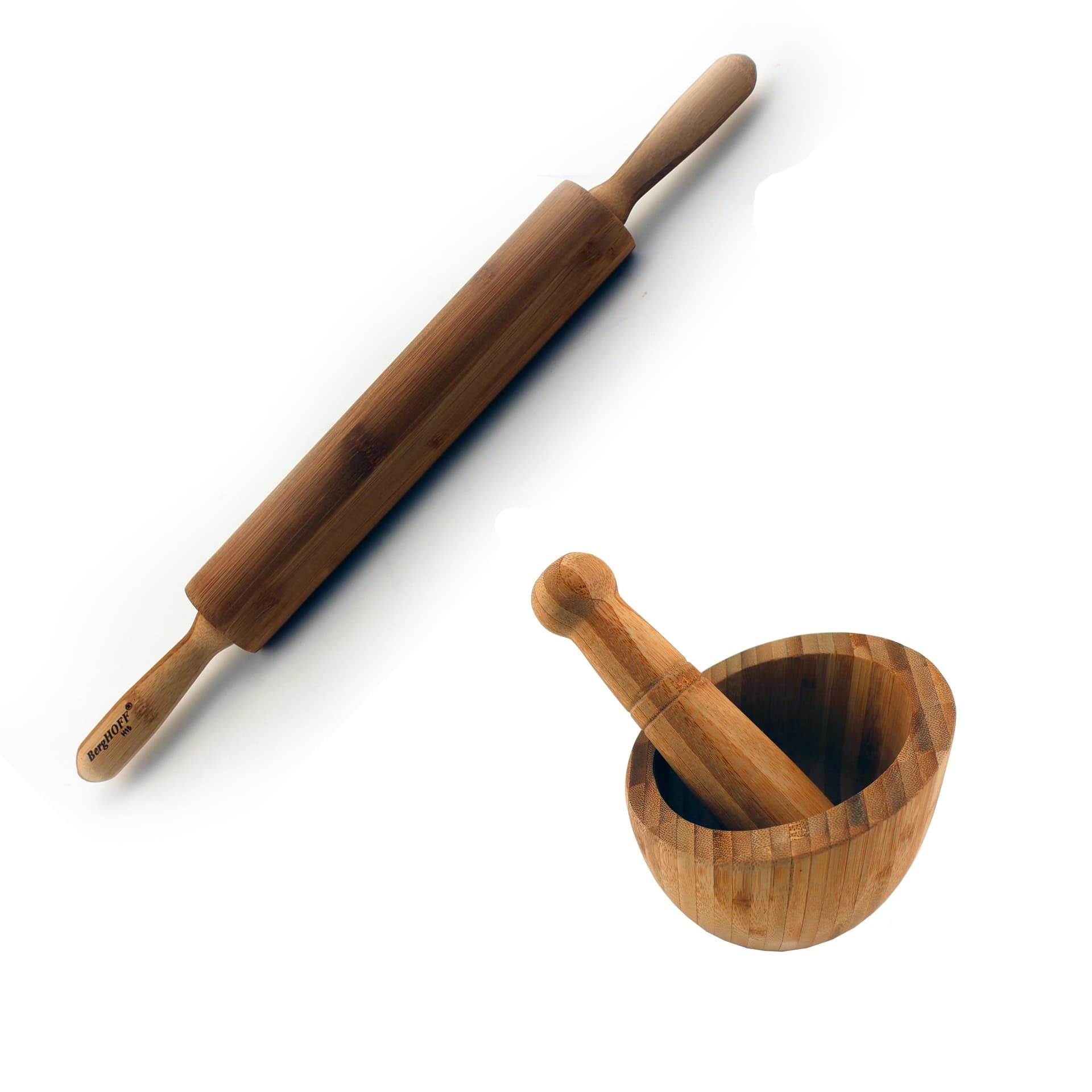 Bamboo 2pc Prep set: Rolling Pin & Garli