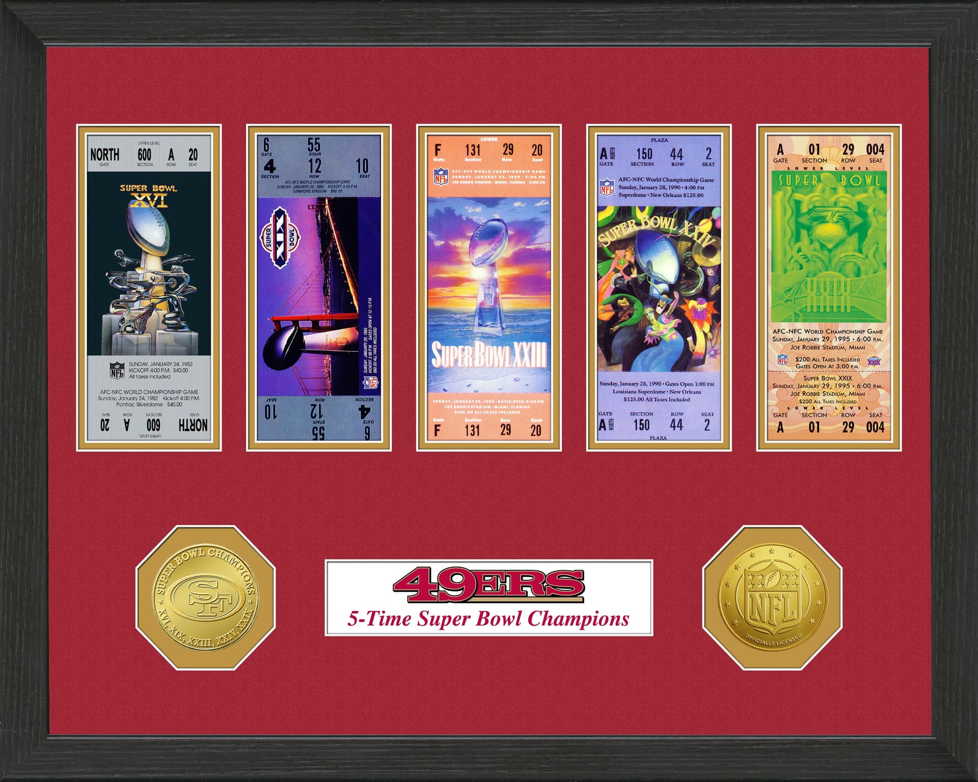 San Francisco 49ers SB Championship Ticket Collection