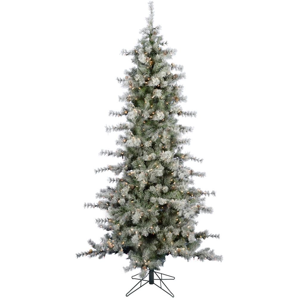 9-Ft. Buffalo Fir Slim Artificial Christmas Tree with Warm White LED Lights