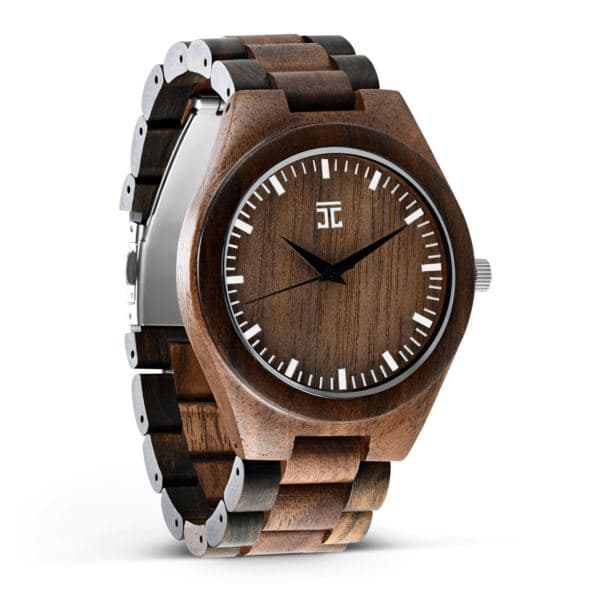 Hex Walnut & Dark Sandalwood Wooden Watch