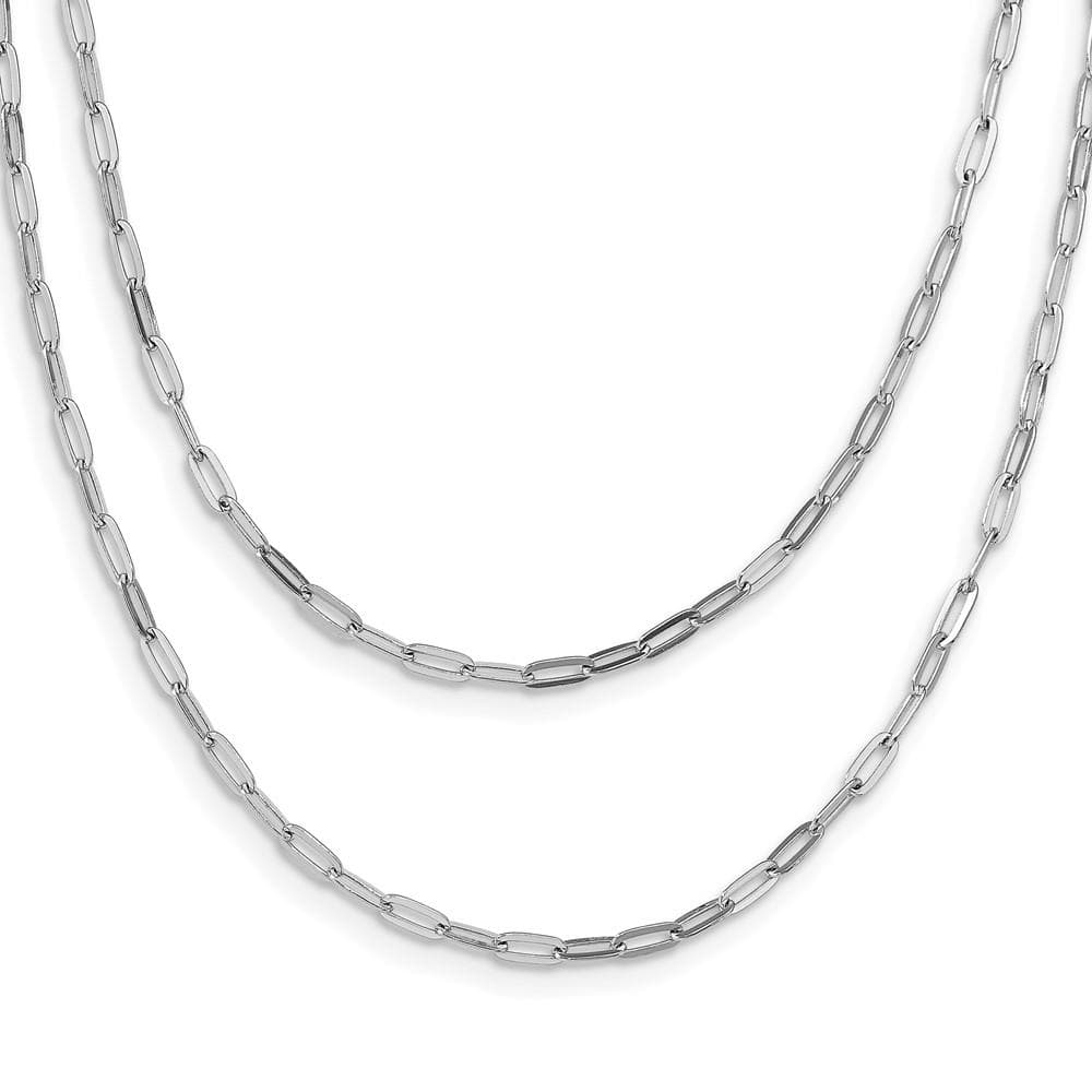 Sterling Silver Rhodium-plated Multi-strand Necklace