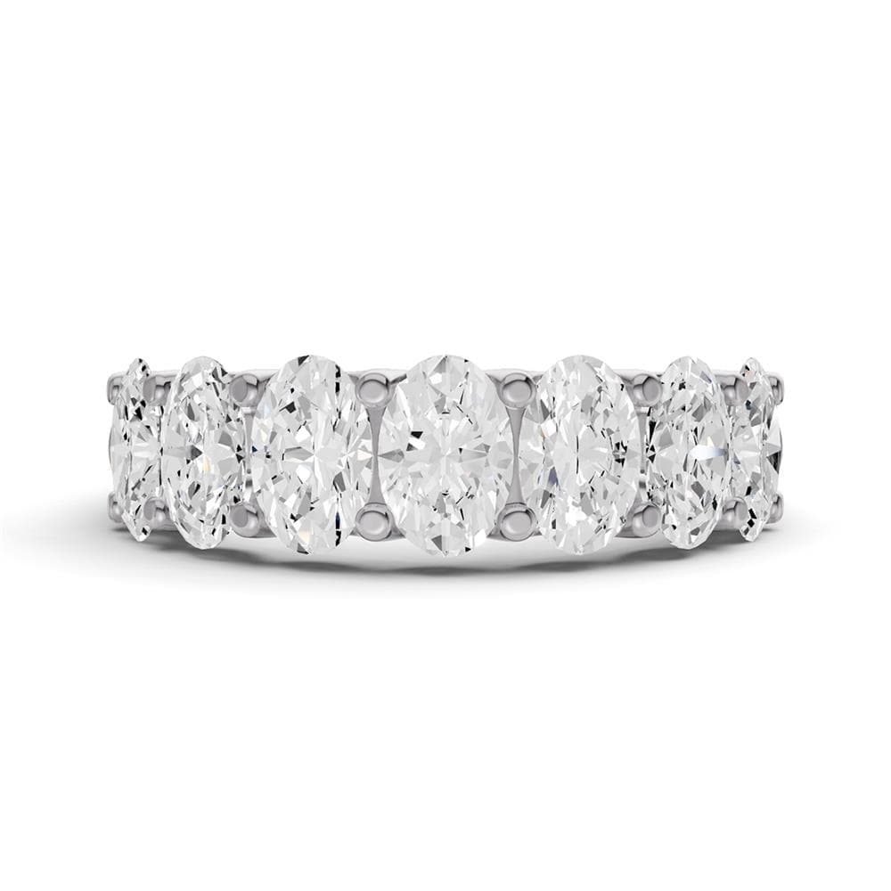 1CTW 7 Stone Oval Lab Diamond Band Size 10