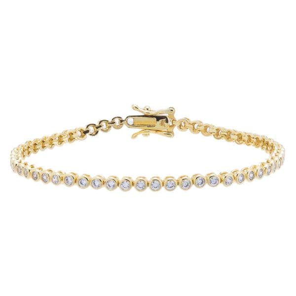 Bezel Tennis Bracelet Size 7"