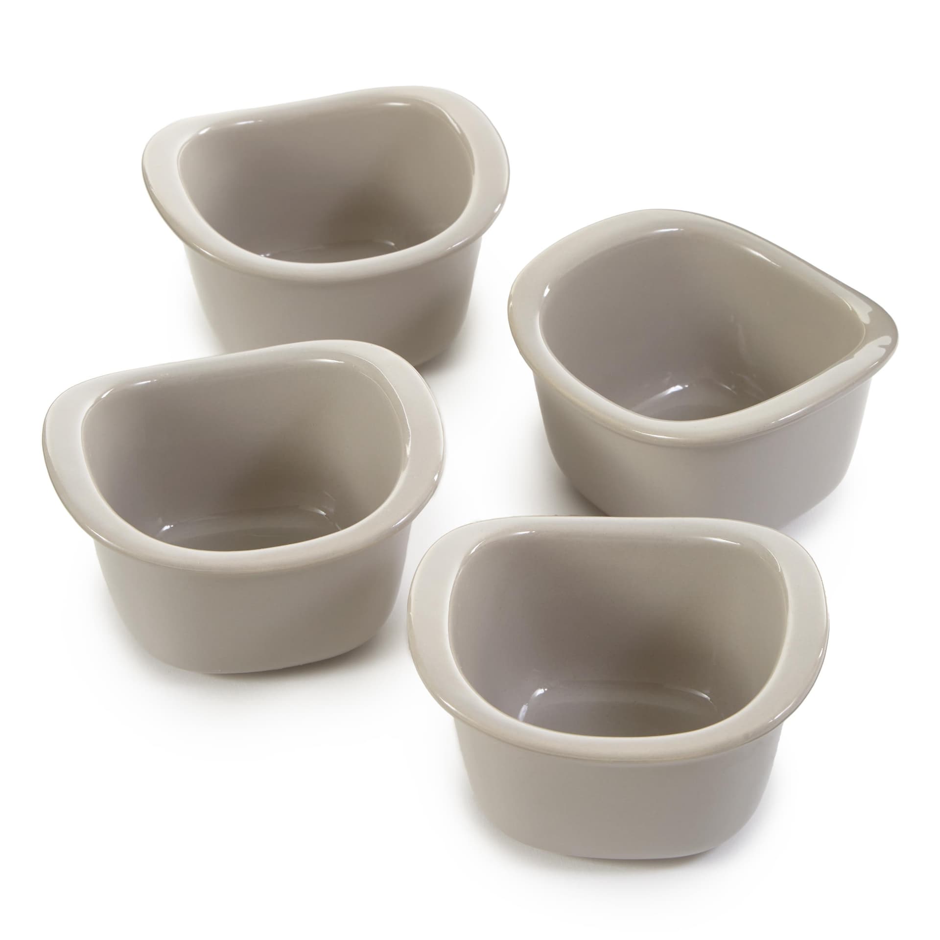 Leo Balance Stonware e 4pc Ramekin Set 3.5", 10oz., Moonmist