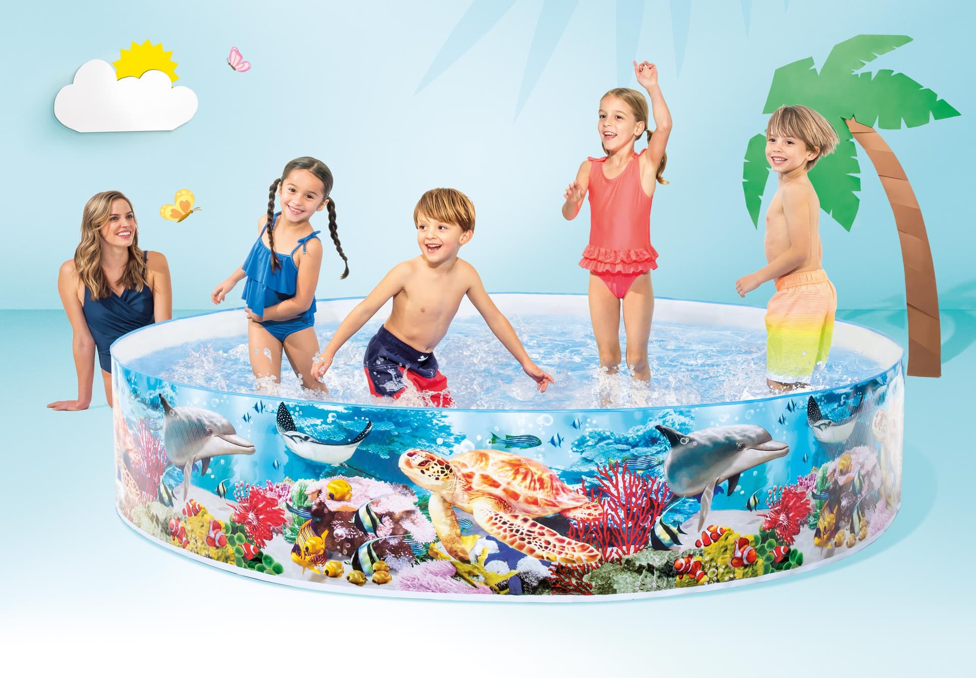 Pool, snapset, deep blue sea 8ft x 18in age: 3+