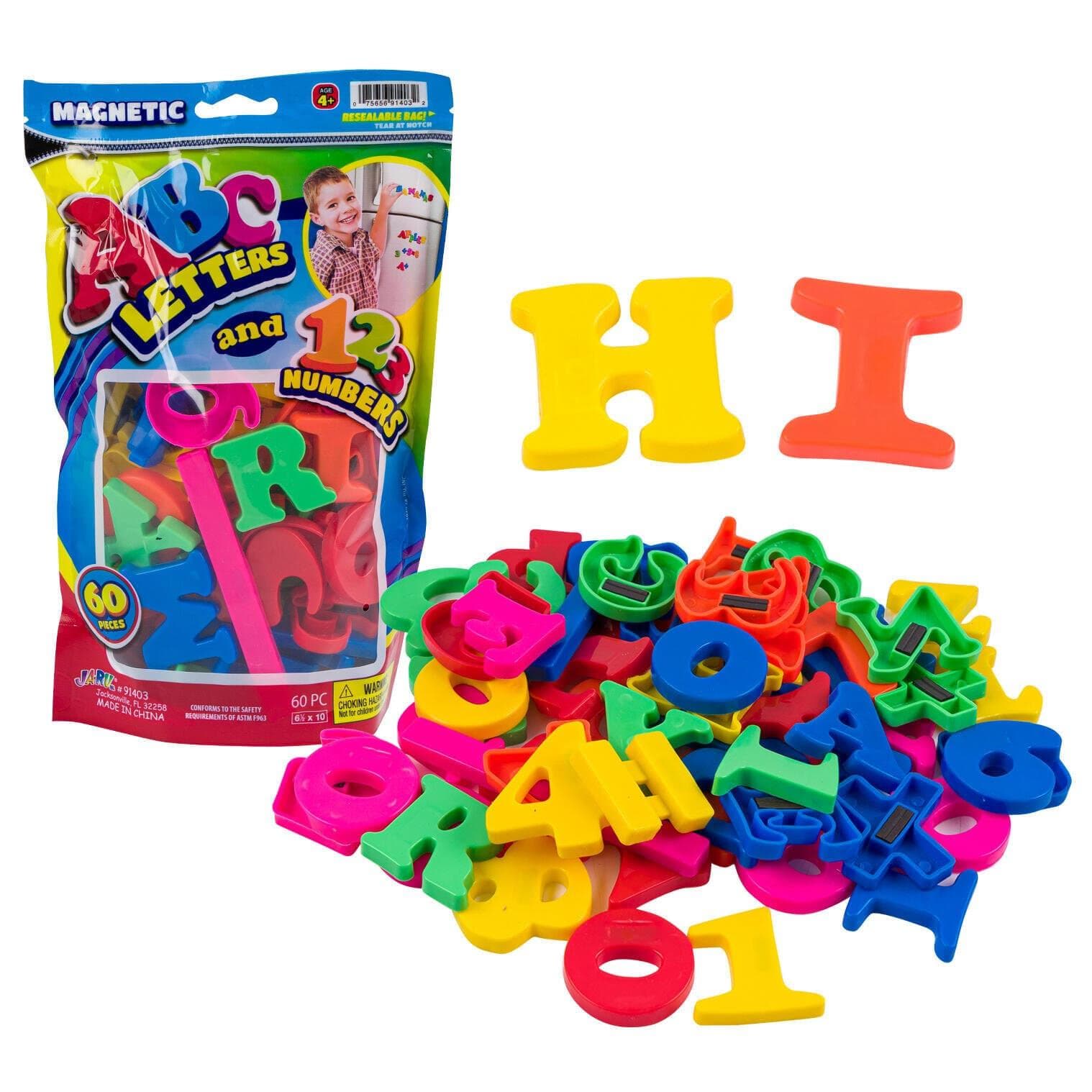 60 Pc Letters and Numbers Magnetic Figures