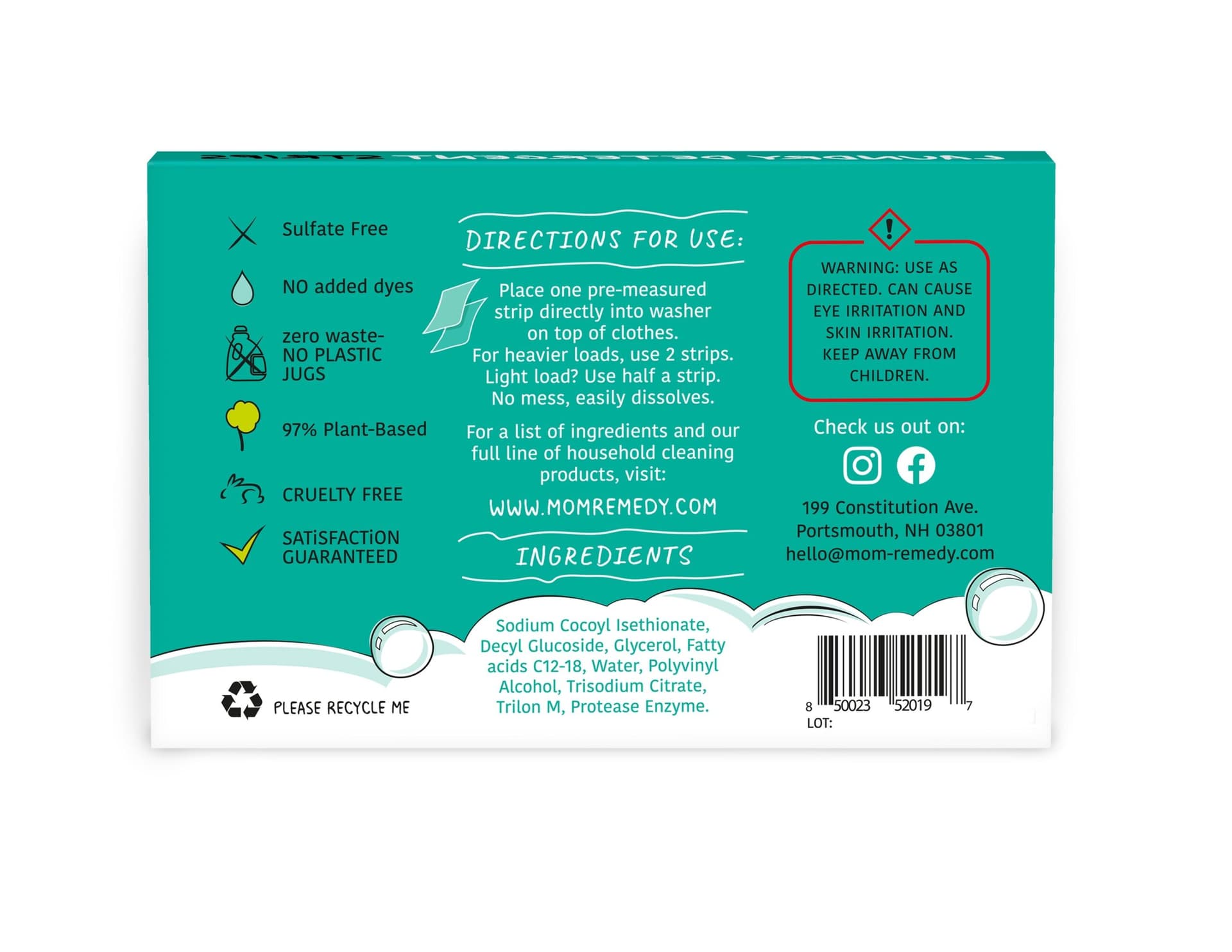Laundry Detergent Strips - 60 CT