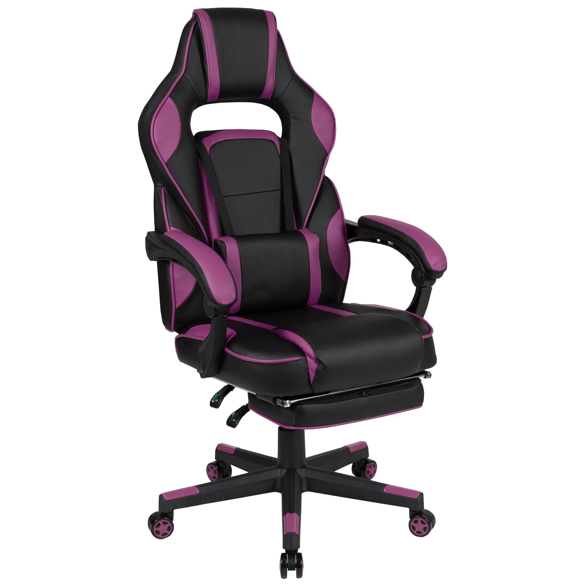 Black/Purple X40 Series Reclining & Massaging Gaming Chair