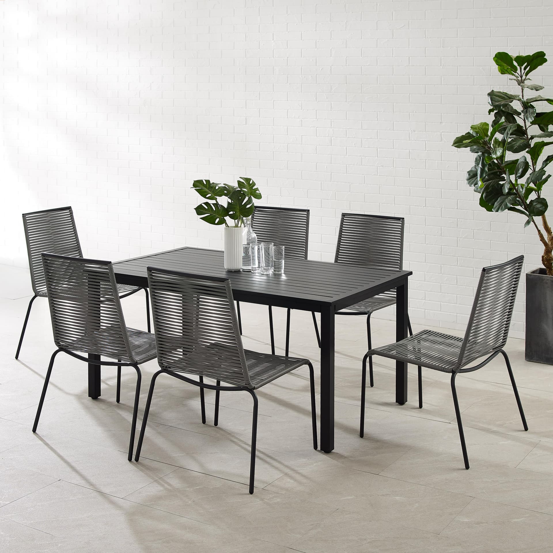 Fenton 7Pc Wicker Outdoor Dining Set