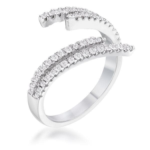 Modern Twist CZ Wrap Ring