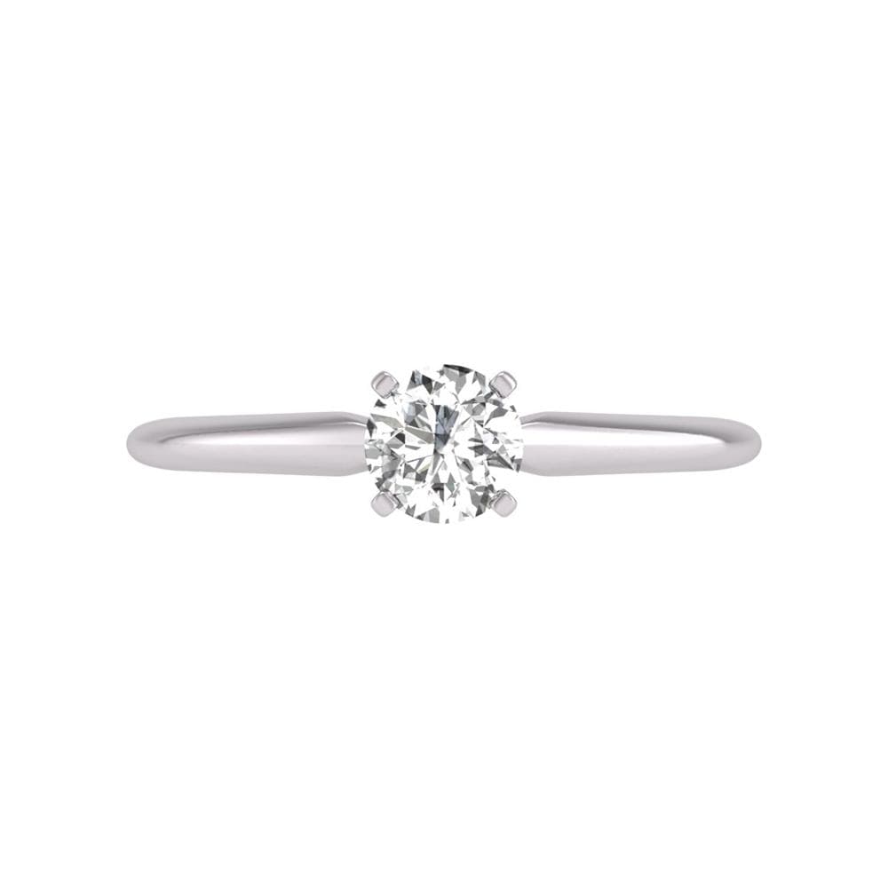 0.5 CT Round Lab Diamond Solitaire Ring Size 4.5