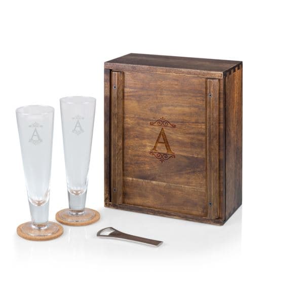 Monogram - Pilsner Beer Set - Acacia Wood, A