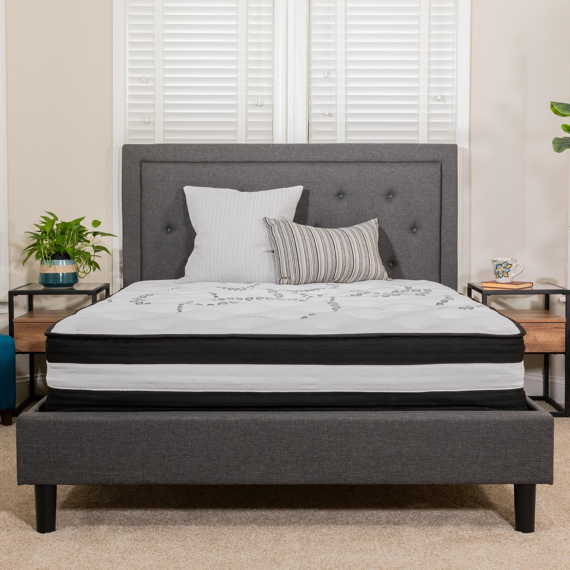 12" Hybrid Pocket Spring Mattress, Queen Mattress in a Box - Premium Mattress